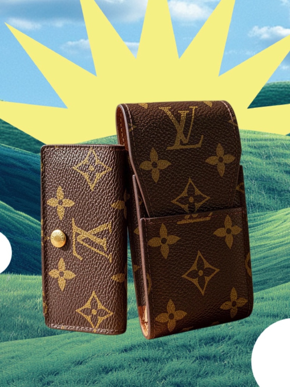 Louis Vuitton Brown Monogram Canvas Key Case & Pouch Set